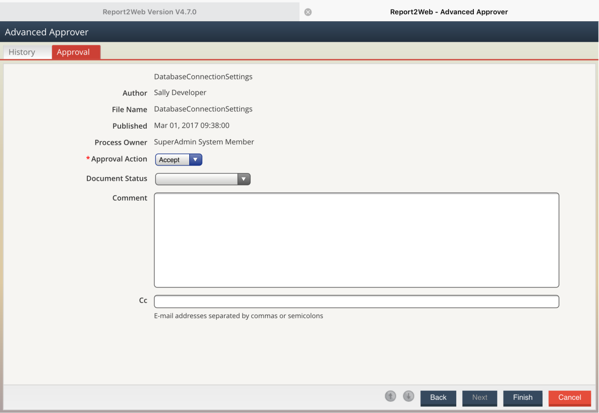 Screenshot of Advanced Approver wizard on iPad.